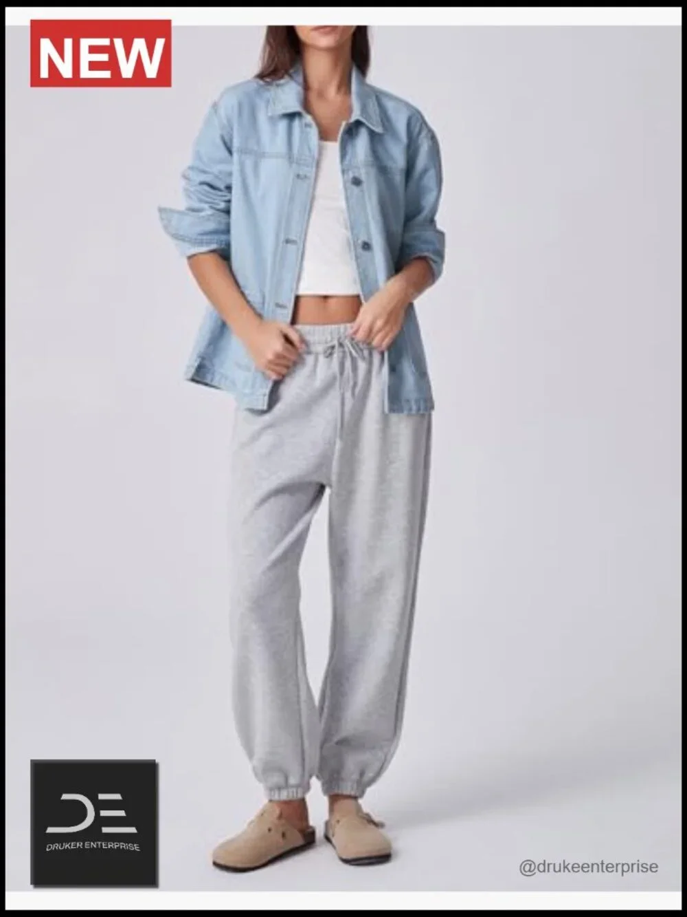 Oversized Denim Jacket Shacket Button Down Long Sleeve Cotton Blend